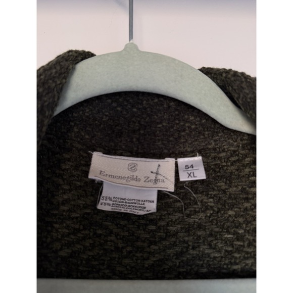 Ermenegildo Zegna Chenille  Green Button Blazer Cardigan‎ Sweater Coat SZ XL - Picture 5 of 8